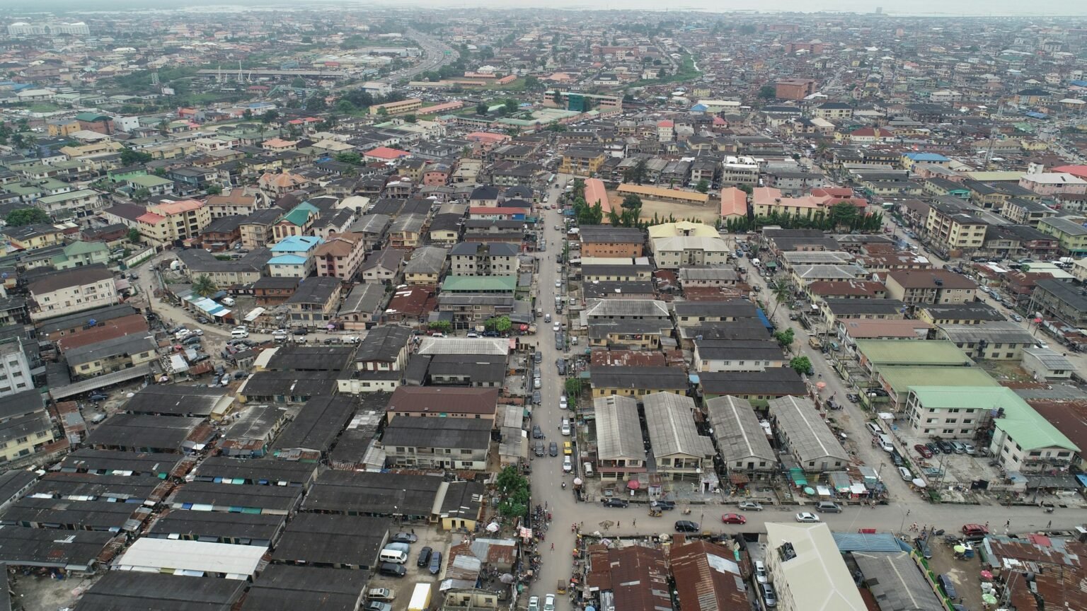 Aerial view of Lagos, Nigeria